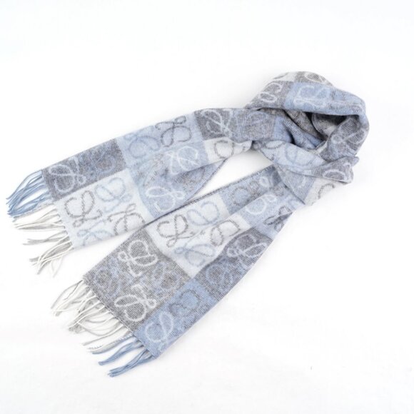 Loewe Accessories - Loewe chequered cashmere scarf